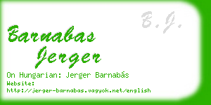 barnabas jerger business card