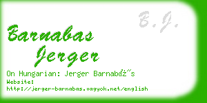 barnabas jerger business card